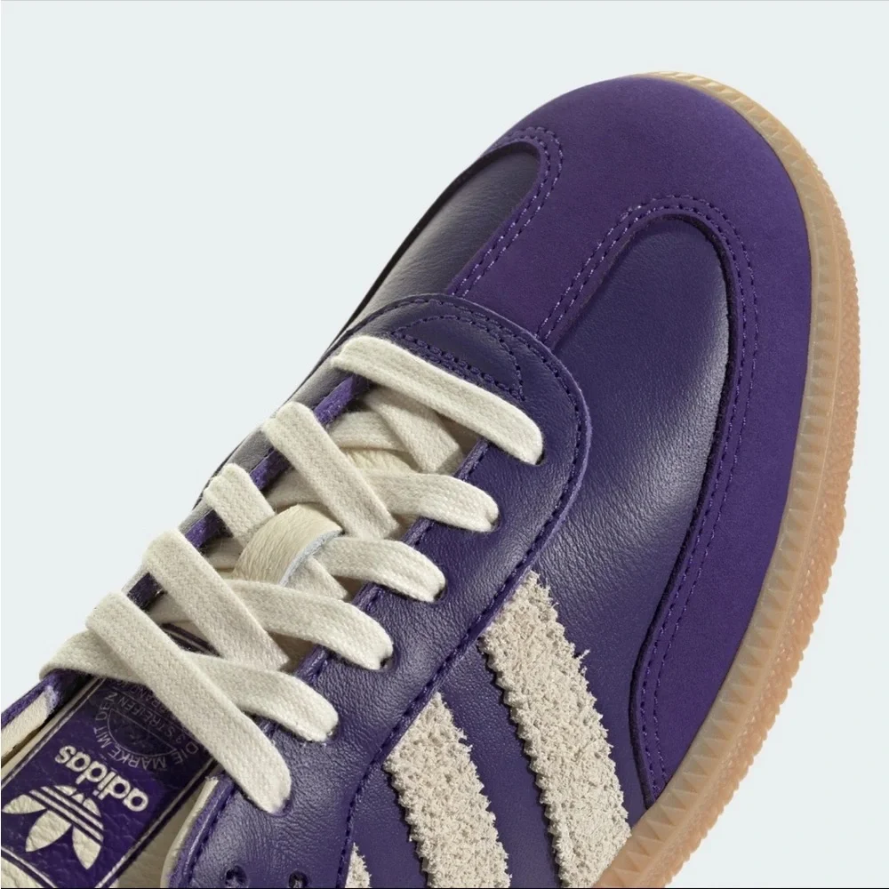 Adidas Samba Purple & White Women Sz 9 /7.5 Men NWB - Picture 6 of 14